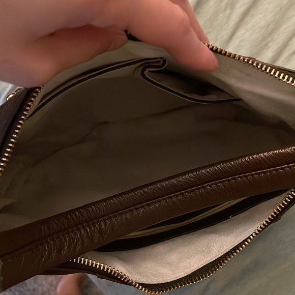 NWT Kristen Bell for Erica Anenberg brown shoulder hobo bag - Picture 5 of 5